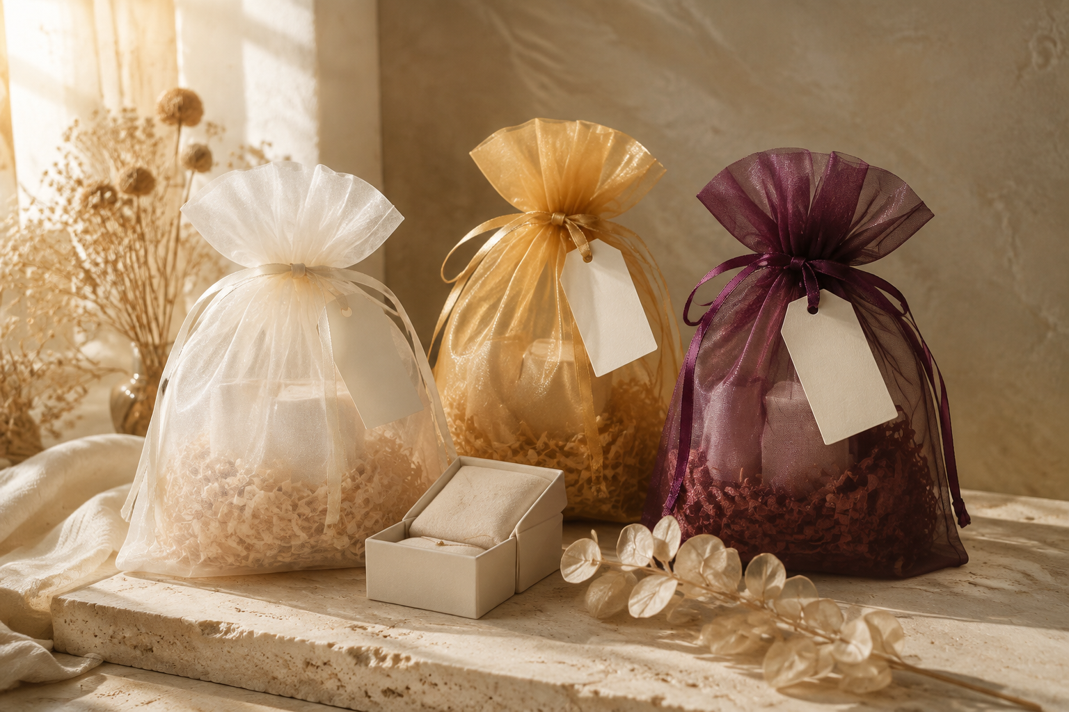 Organza Gift Bags Wholesale: Sizes, Drawstrings, Logos And Bulk Order Guide