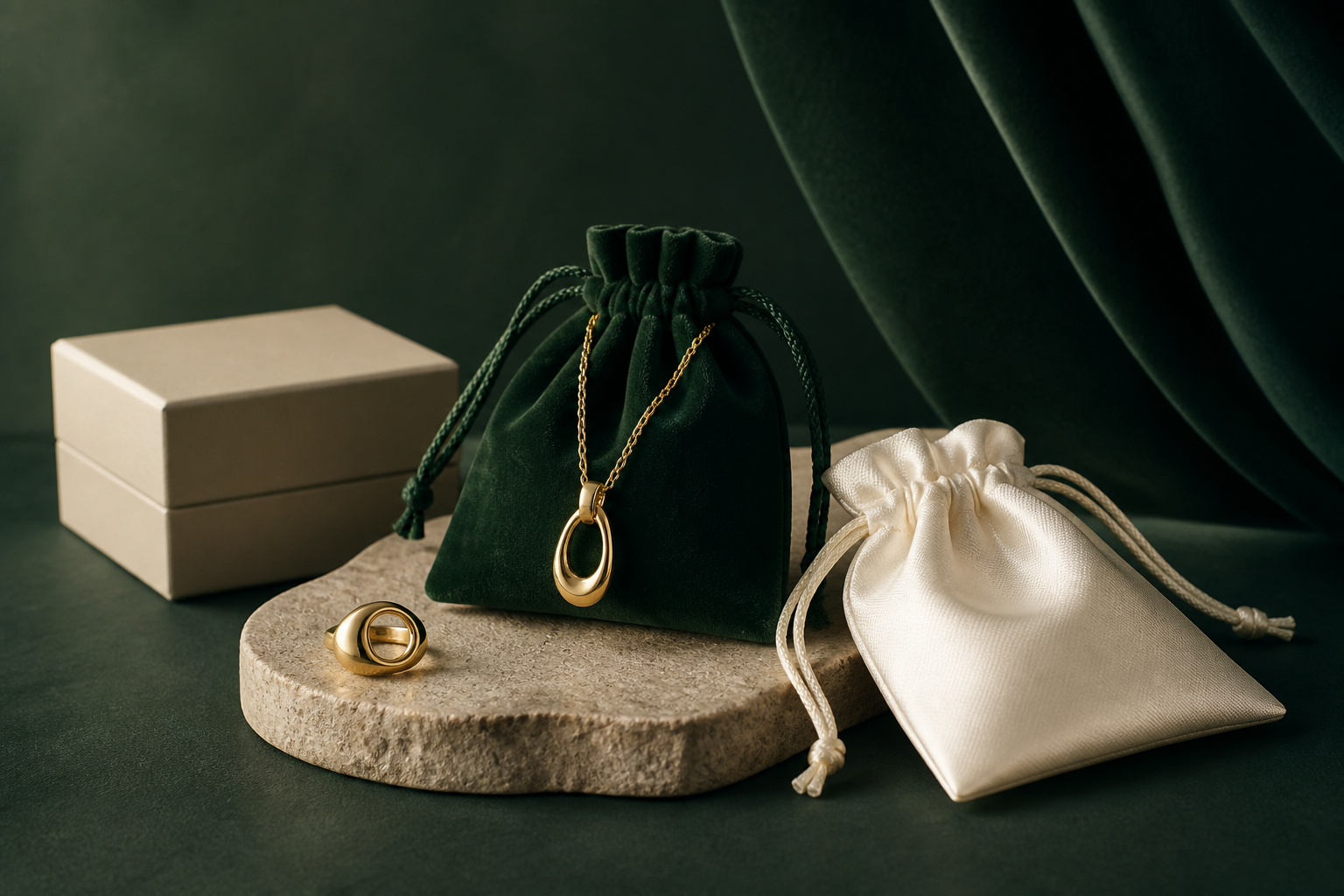 YJX Supports Custom Jewelry Pouch OEM Packaging For Brand Collections
