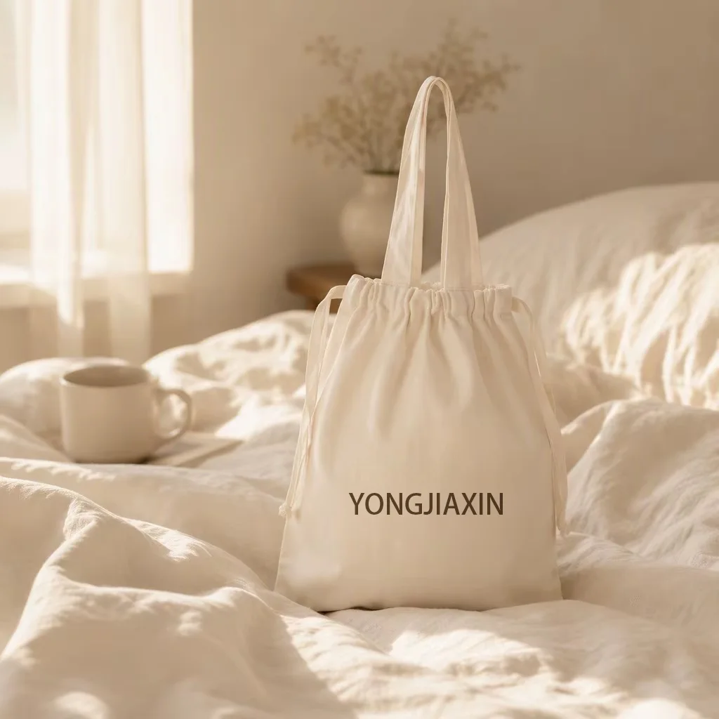 Custom Cotton Shopper Drawstring Bag product view 4