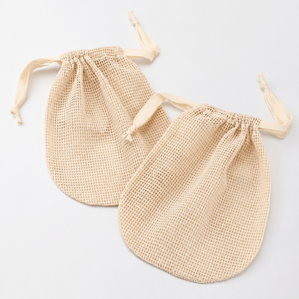 Natural Mesh Drawstring Favor Bag