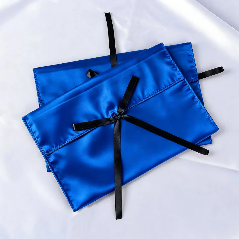 Satin Drawstring Pouch With Logo product view 4